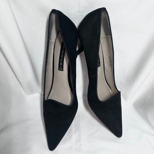 STEVEN by Steve Madden -Corry Black Suede Pointed Toe Heels